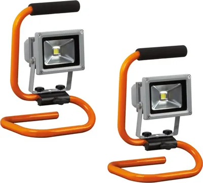 Produktbild von 2er Set 10W LED Baustrahler tragbar, Sicherheitsglas, Fluter Arbeitsscheinwerfer