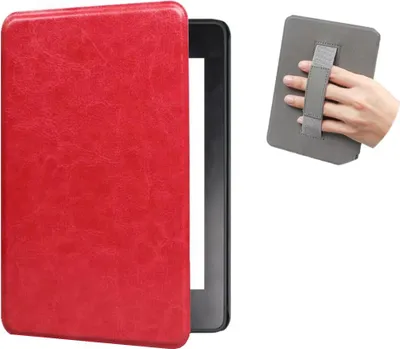 Produktbild von Etui mit Ledergriff für Kindle Paperwhite 6/ Colorsoft/ Signature Edition - Rot
