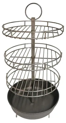 Produktbild von Tandoor Grillrost 3-stufig mit Gusseisen-Pfanne 27 cm