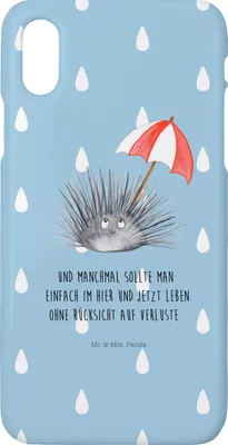 Produktbild von Mr. & Mrs. Panda Iphone 10 Handyhülle Seeigel - Blau Pastell - Geschenk, Handy, Achtsamkeit, X, Hier und Jetzt, Case, Cover, Lebe, Selbstliebe, Leben, Meer