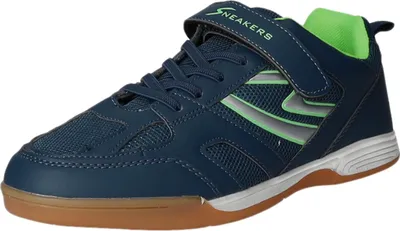 Produktbild von Sneakers Kinder-Sportschuh-Indoorschuh-Hallenschuh Blau-Weiß-Grün, Farbe:blau, EU Größe:37