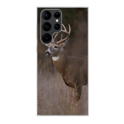 Produktbild von MuchoWow® Handyhülle Schutzhülle Hülle für Samsung Galaxy S22 Ultra Herbst - Hirsche - Gras - Natur - Tiere Silikon Softcase Handy Hülle - Abbildung