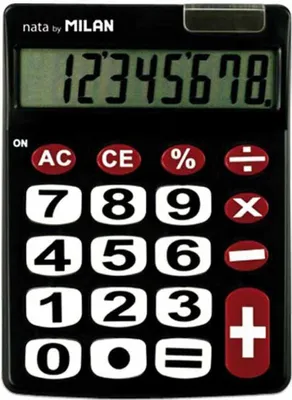 Produktbild von Milan 151708BL, Desktop, Einfacher Taschenrechner, 8 Ziffern, Batterie/Solar, Schwarz