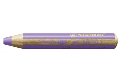 Produktbild von STABILO Multialentstift woody 3 in 1 rund pastelllila