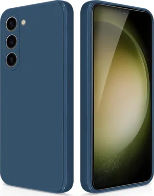 Image de Etui en silicone fin pour Samsung Galaxy S23 en silicone liquide, mat, résistant aux rayures bleu