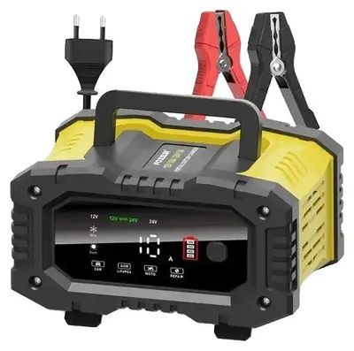 Obrázek produktu pro Nabíječka autobaterie, duální výstup 12V/24V, inteligentní nabíjení, 10A/5A