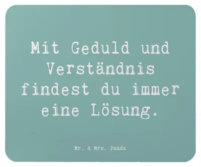 Produktbild von Mr. & Mrs. Panda Mauspad Spruch Konflikte friedlich lösen - Meeresbrise - Geschenk, Zuversicht, Mutmacher, Mousepad, Verbindungen stärken, Trost, Mouse Pad, Lebenshilfe