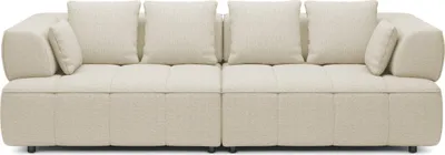 Obrázok produktu pre DomoHome AULA BigSofa S nastaviteľnou hĺbkou sedadla, Bez funkcie spania, Nastaviteľné operadlá - Moderný dizajn, Vysoký komfort, Rozmery: 284x111x84/75 cm, Farba: svetlo béžová