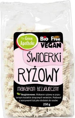 MAKARON (RYŻOWY) ŚWIDERKI BEZGLUTENOWY BIO 250 g - APOTHEKE