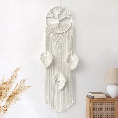 Produktbild von Traumfänger Makramee Wandbehang, Lebensbaum, 100% Baumwolle, Medium, für Schlafzimmer