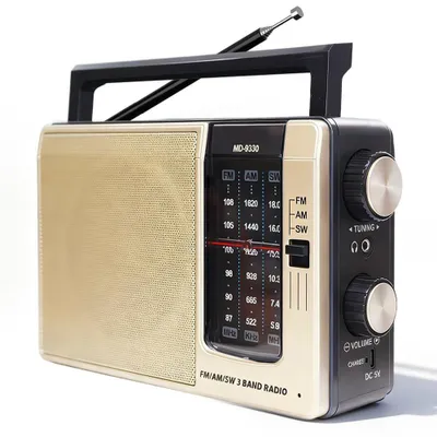 Obrázek produktu pro Přenosné rádio FM/AM, napájené bateriemi i ze sítě, ideální jako kapesní rádio pro seniory