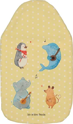 Produktbild von Mr. & Mrs. Panda Wärmekissen Big Band - Gelb Pastell - Geschenk, Pinguin, Hund, Wärmflaschen, Triangel, Elefant, Lustige Sprüche, Musik, Wärmflasche, mit Bezug, Gitarre