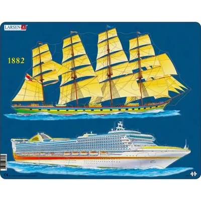 Productafbeelding van LARSEN Puzzel: Schepen - Geschiedenis en Heden, 20 stukjes