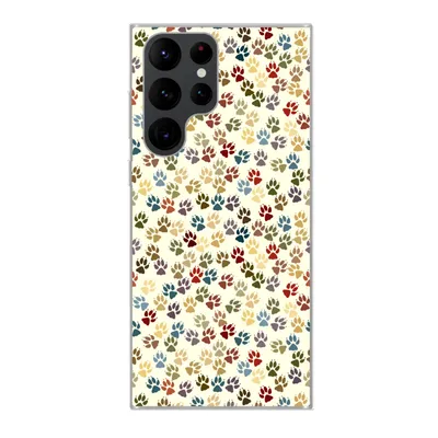 Produktbild von MuchoWow® Handyhülle Schutzhülle Hülle für Samsung Galaxy S22 Ultra Muster - Hund - Pfoten - Jungen - Mädchen - Kinder - Kind Silikon Softcase Handy Hülle - Abbildung