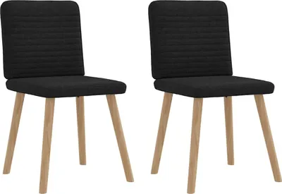 Produktbild von Esszimmerstühle 2 Stk. Schwarz Stoff, Esszimmerstühle DesignMöbel