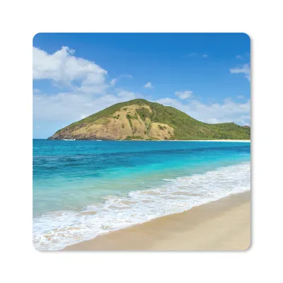 Produktbild von MuchoWow® Mauspad Mousepad Meer - Tropen - Strand - Pflanzen 20x20 cm - Mousepads - Maus Mat - Pad - Mausunterlage - Desk Mat - Bureauartikeln