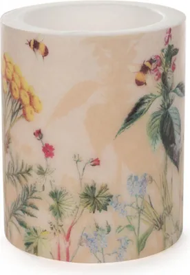 Image de Bougie décorative « Wild Flowers » Design 40421072 Durée de combustion env. 60 heures 10 x 12 cm NEUF