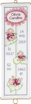 Produktbild von Permin Kreuzstich Stickpackung "Olivia", Zählmuster, 14x45cm, 36-7830