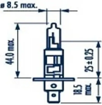 Obrázek produktu pro NARVA 48334 Žárovka světlometu H1 RP50+ 12V 55W P14.5s