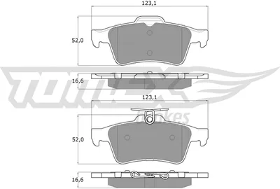 Produktbild von TOMEX brakes TX 14-28 Bremsbeläge Satz Hinten Bremsklötze für FORD FOCUS III Turnier Focus II Schrägheck (DA, HCP, DP) Focus II Kombi (DA, FFS, DS)