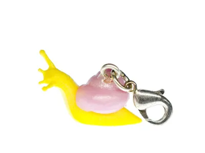 Produktbild von Schnecke Charm Zipper Pull Anhänger Bettelanhänger Bettelarmband Miniblings gelb