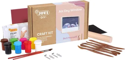 Obrázok produktu pre JOVI 2704 JOVI Modelliermasse DIY Air Dry Fenster mehrfarbig
