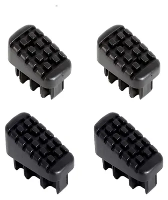 Produktbild von Leiterfuß-Set - Ersatzfüße für Haushaltsleitern - 43 x 20 und 35 x 20 mm Holme - 4 x Leiterfüße - Schwarz
