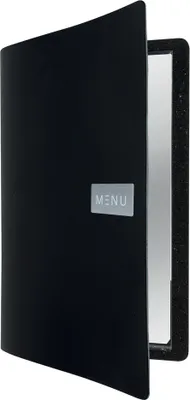 Obrázok produktu pre Zakladač na karty menu Securit "RAW" DIN A5 kožený čierny
