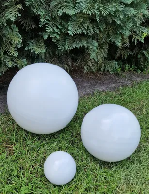 Produktbild von 3er Set Dekorationskugel 40-30-20 cm aus Edelstahl weiß matt gebürstet Dekokugel