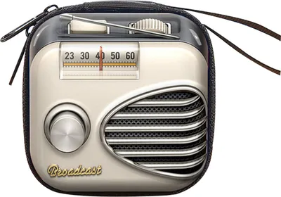 Produktbild von Brieftasche Radio Tape Print Reißverschluss Vintage Metall Geldbörse Aufbewahrungstasche für Party Kamera##