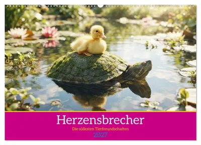 Produktbild von Herzensbrecher - Die süßesten Tierfreundschaften (Wandkalender 2027 DIN A2 quer), CALVENDO Monatskalender