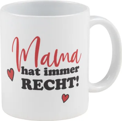 Produktbild von Peanuts Tasse Unisex Mama hat immer Recht! weiß/schwarz/rot Standard