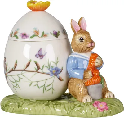 Image de Villeroy & Boch Bunny Tales Boîte à œufs de Pâques Max avec carotte