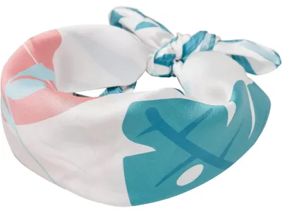 Produktbild von Urban Classics TB6443 | Big Satin Bandana 80x80 cm - Farbe: turquoise floral - Größe: One Size