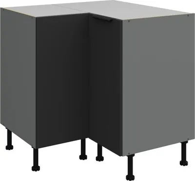 Produktbild von LUNARA Eckunterschrank – 90 x 90 cm, Schwarz/Anthrazit
