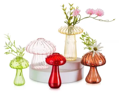 Produktbild von Solidchoice – Set mit 5 Glasvasen für kreative Tischdekoration