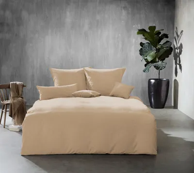 Produktbild von Fleuresse Lech Edelflanell Bettwäsche 240x220 Fischgrät uni beige  603089-07