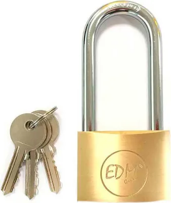 Zdjęcie produktu dla Zamek na klucz EDM mosiądz długi (4 x 6,5 cm)