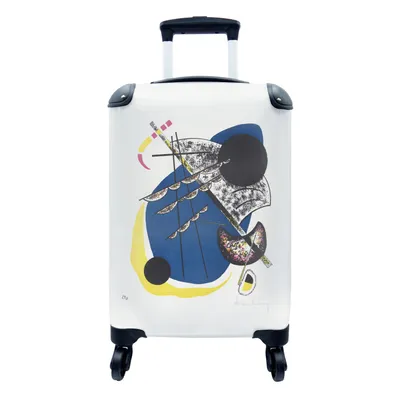 Produktbild von MuchoWow® Koffer Handgepäck Trolley Rollkoffer Kleine Reisekoffer mit 4 Rollen - Kleine Welten - Kandinsky - Cabin Size < 55x40x23 cm & 55x40x20 cm - Fotokoffer - Kabinenkoffer - Boardgepäck - Reise-Box - Reisekoffer - Reisegepäck - Koffer mit Bild - Trolley für Kinder
