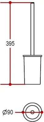 Produktbild von Lineabeta Picola Bürstengarnitur aus Glas sandbestrahlt, 55062.81