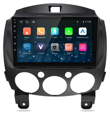 Produktbild von 9 Zoll Plug & Play Autoradio für Mazda 2 2007-2013 CarPlay Android Auto Bluetooth Navigation Lenkradsteuerung Linux