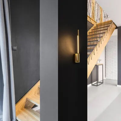 Image de Luminaire mural minimaliste à LED orientable Raccio, Variante : 4,6 W, 3000 K, 280 lm, 370 x 60 mm, doré