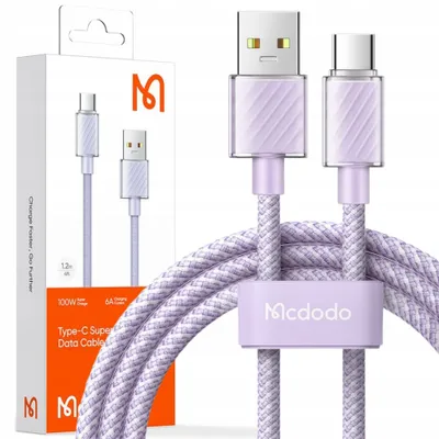 Zdjęcie produktu dla Mcdodo Kabel Usb-C Szybkie Ładowanie Do Samsung Ładowarka Usb Typ C 100W 1M