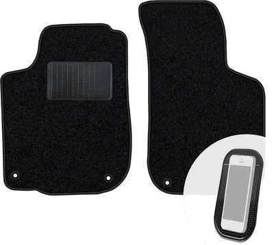 Immagine prodotto di moto-MOLTICO Tappetini anteriori per auto Velours Tappetini per auto neri Set di tappetini per auto 2 pezzi adatto per Skoda Octavia I 1996-2010