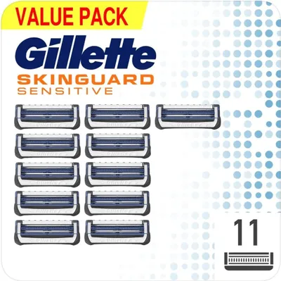 Produktbild von Gillette SkinGuard Sensitive Rasierklingen, klinisch getestet für empfindliche Haut, 11 Ersatzklingen
