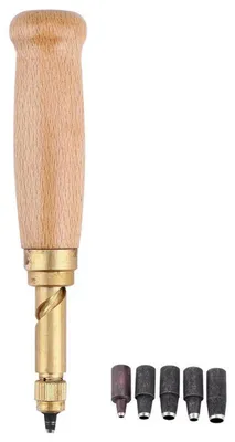 Obrázok produktu pre Dierkovávačka na kožu a papier s 6 priemerami dierok: 1,5 – 4 mm