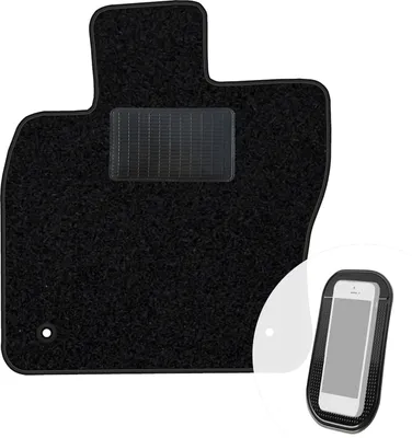 Image de moto-MOLTICO tapis de sol conducteur voiture velours côté conducteur tapis de voiture noir tapis conducteur 1 pièce adapté à VW T-ROC Seat Ateca Skoda Karoq à partir de 2017
