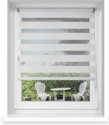 Produktbild von Victoria M. Klemmfix Doppelrollo / Duo Rollo, 65 x 150 cm, grau Verdunkelungsrollo mit zwei Stofflagen, ohne Bohren, pflegeleicht
