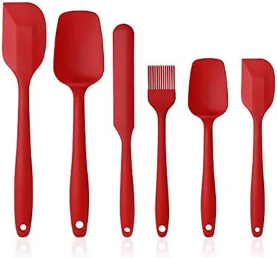 Productafbeelding van PromoHome® siliconen spatelsset, 6-delig – Hittebestendig keukengereedschap voor bakken, koken en mengen – Geschikt voor de vaatwasser – Geschikt voor