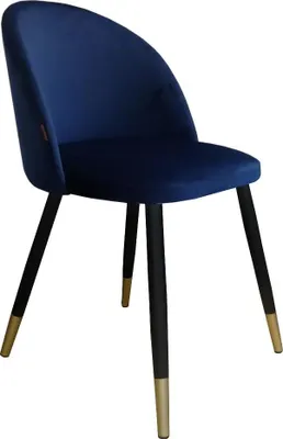 Zdjęcie produktu dla Krzesło CLAUDINE 1 VELVET GOLD granatowe